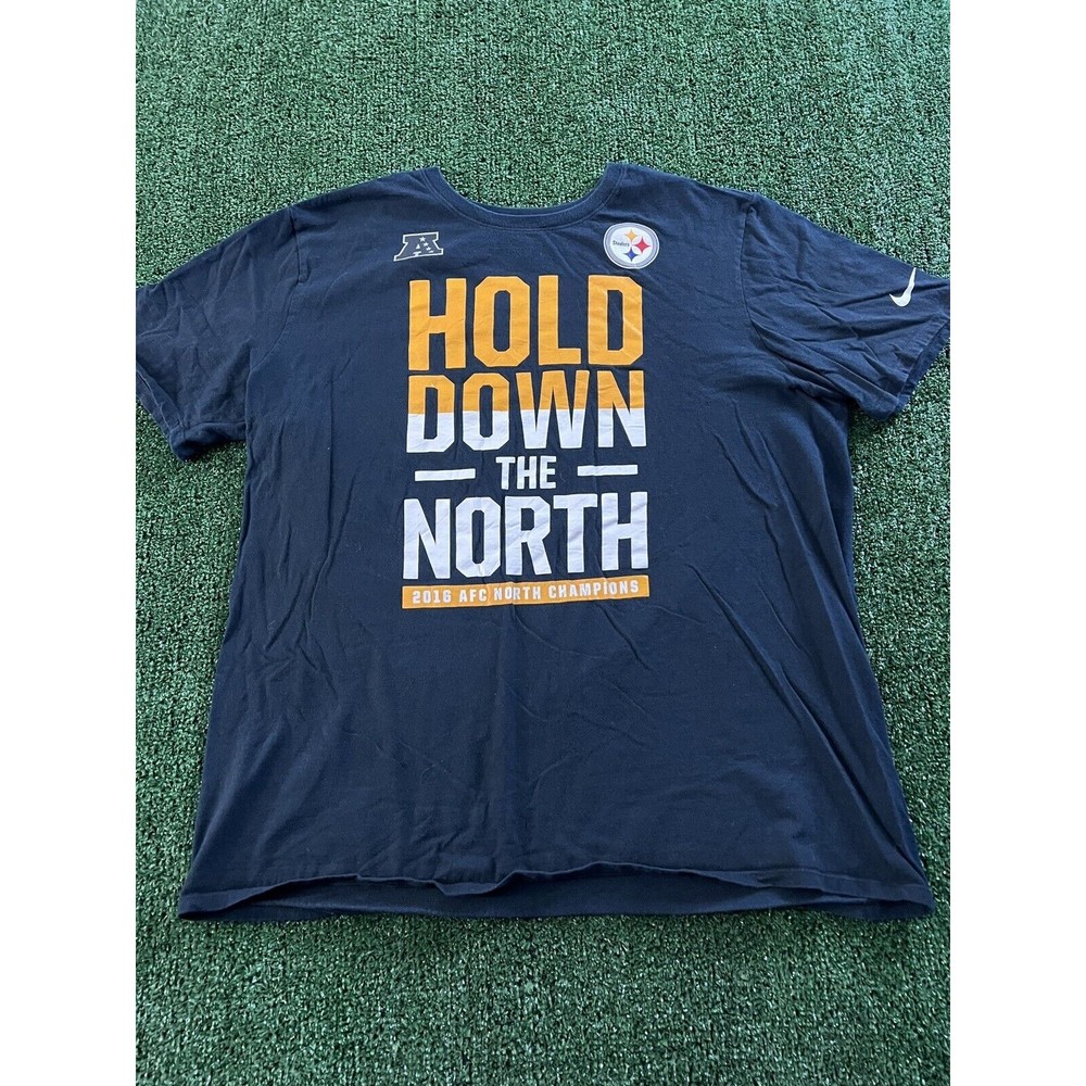 Nike Athletic Cut XL Steelers NFL Hold Down The North Graphic T Shirt Black